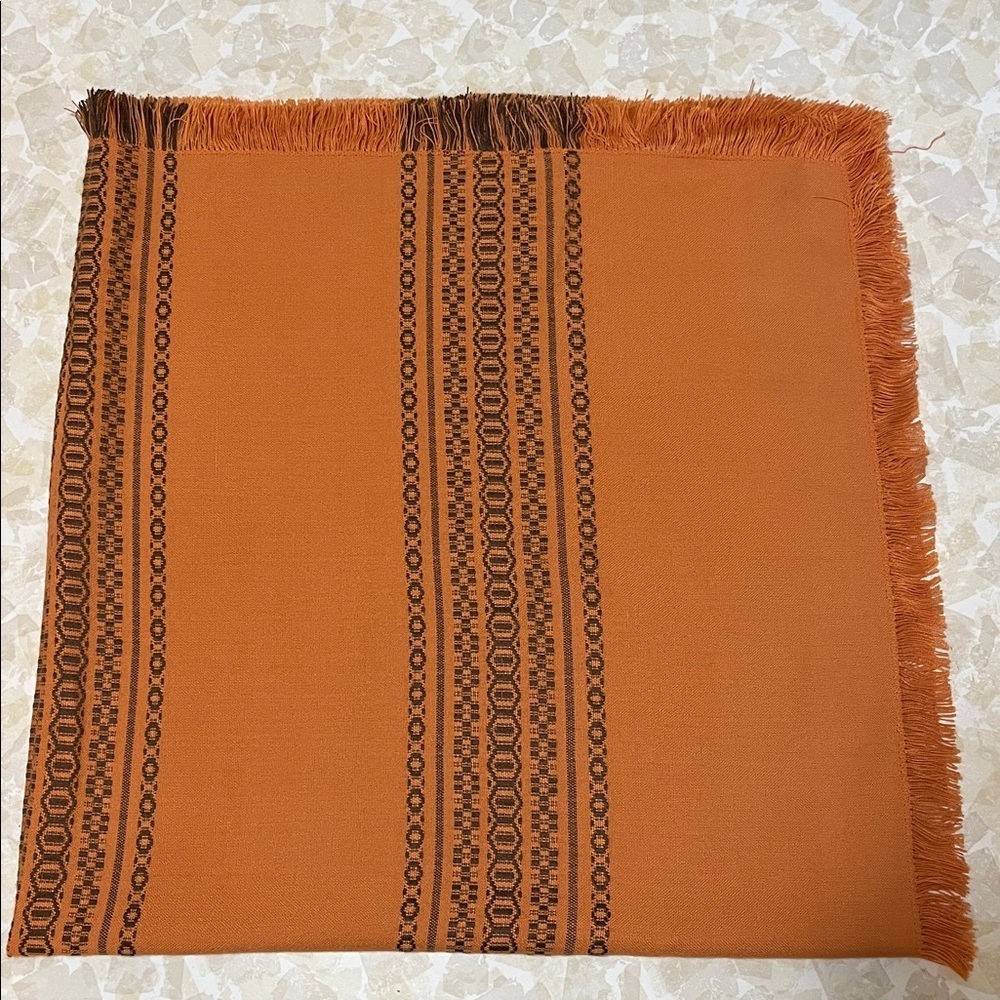 Vintage Square Tablecloth Rust